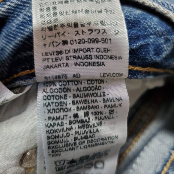 LEVI'S NWT Baggy Dad Pieced Jeans Wide Leg 100% Cotton 2-Tone Women's 29 x 32" - Picture 11 of 16